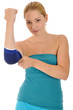 Junge Frau mit Bandage