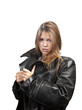 young and angry woman