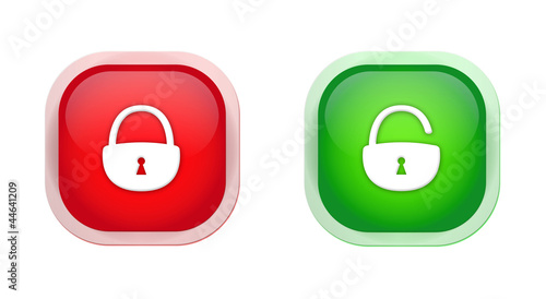 Illustration: open padlock closed padlock icons open padlock closed padlock icons