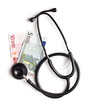stethoscope and euro currency