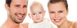 Happy young family with baby