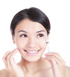 Cosmetic injection to the pretty woman face