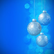 silberne Christbaumkugeln mit Schneeflocken Pailletten 3D