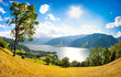 Panoramic view of Zell am See in Salzburg, Austria
