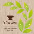 Template of a tea menu
