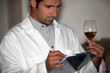 wine expert tasting wine