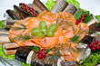Fischplatte Lachs aal Buffet