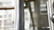 dairy equipment and pipes, panorama from bottom up