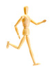 wooden mannequin isolated on white