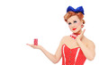 Girl with poker chips