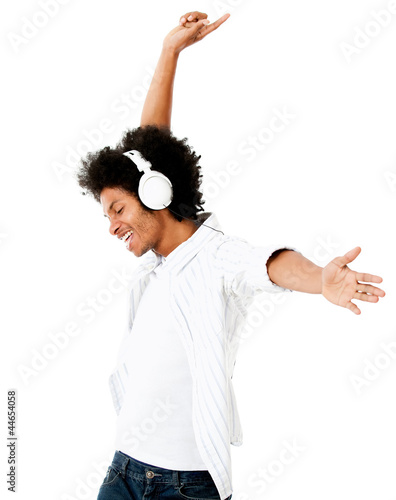 Photo: Man listening to music Man listening to music