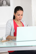 Woman working from home