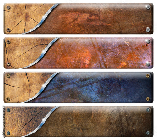 Photo: Four Horizontal Grunge Headers Four Horizontal Grunge Headers