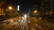 Cars go on night highway to Guangzhou Bridge
