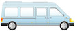 transport icon minivan - isolated blue mini bus