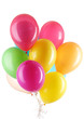 Colorful balloons isolated on white