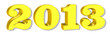 New year 2013, 3D text