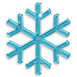 blue snowflake