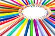 Colour pencils in creativity concept