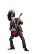 Foto: Guitar player in business suit on white Guitar player in business suit on white