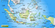 Übersichtskarte von Indonesien mit Städten
