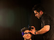 Photo: Hairdresser making a hairstyle Hairdresser making a hairstyle