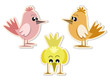 Vektor: Cute colorful little birds Cute colorful little birds
