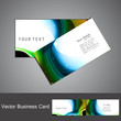 abstract bright colorful stylish wave business card set