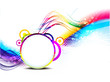 colorful wave background with star