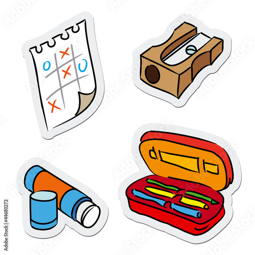 Vector: School and education objects, vector illustration School and education objects, vector illustration