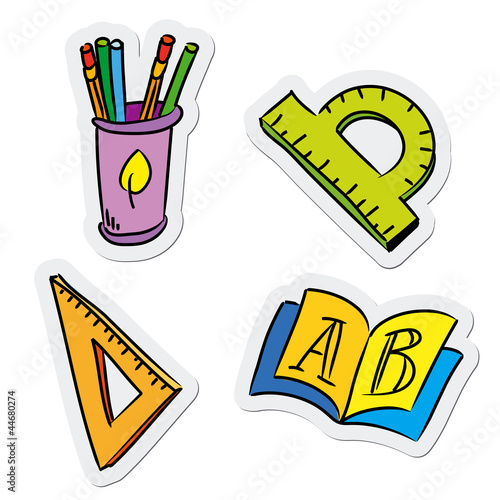 Vector: School and education objects, vector illustration School and education objects, vector illustration