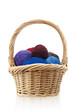 Basket with wool