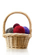 Basket with wool