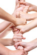 Hands lying on top of each other