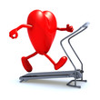 heart on a running machine