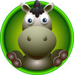 cute donkey head cartoon