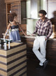 Young African American couple at new furnished kitchen
