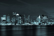 Boston skyline by night from East Boston, Massachusetts