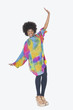 Photo: Full length portrait of happy African American woman in dashiki dancing over gray background Full length portrait of happy African American woman in dashiki dancing over gray background