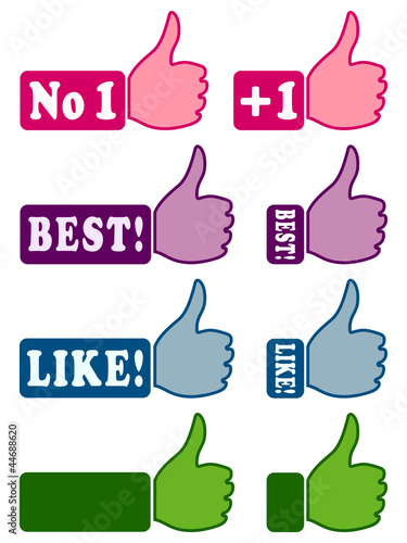 Vector: Web icons with thumb up 1 Web icons with thumb up 1