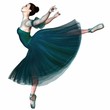 Ballerina in Green - Balancing
