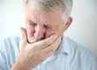 older man feels nausea