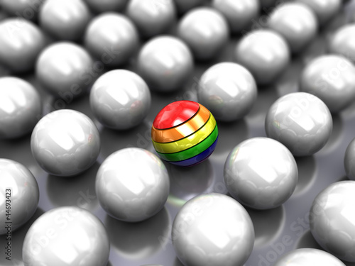 Illustration: Colorful ball in center Colorful ball in center