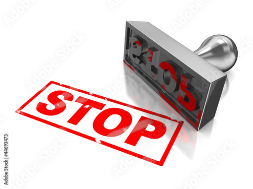 Illustration: Stop stamp Stop stamp