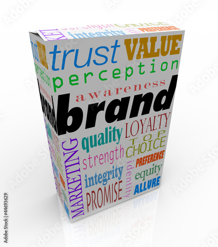 Illustration: Brand Words on Box Package Branding Product Brand Words on Box Package Branding Product