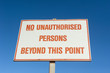 Isolated Sign restricted access