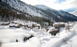 Foto: village de montagne l'hiver village de montagne l'hiver