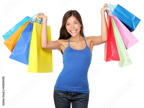 Photo: Shopping woman holding shopping bags Shopping woman holding shopping bags