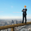 Businessman standing on the construction site