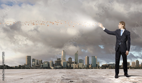 Photo: Businessman and cityscape Businessman and cityscape